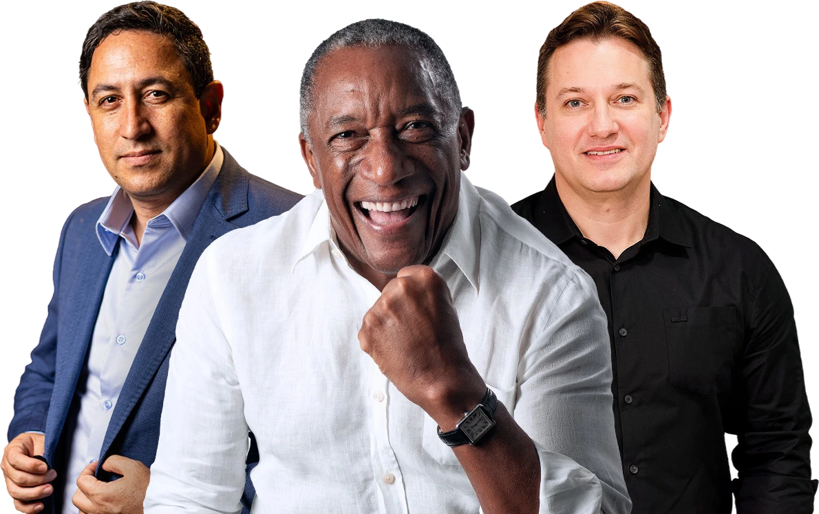 Geraldo Rufino, Wesley Santos e Talles Carvalho